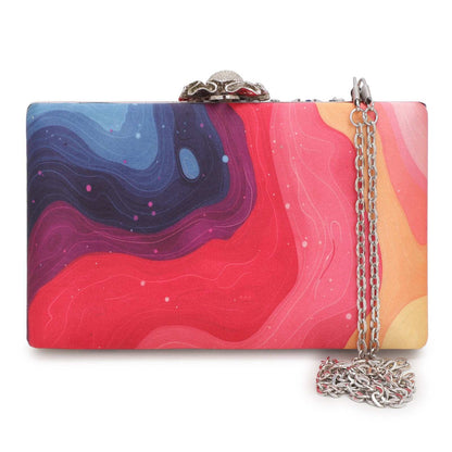 Printed Floral Embroidery Party Festive Clutch Bag for Women