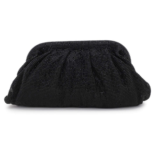 Black Crystal Rhinestone Party Clutch Bag