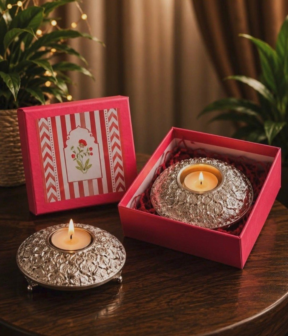 Tea Light Candle Holder – Elegant Diwali Gift & Home Decor