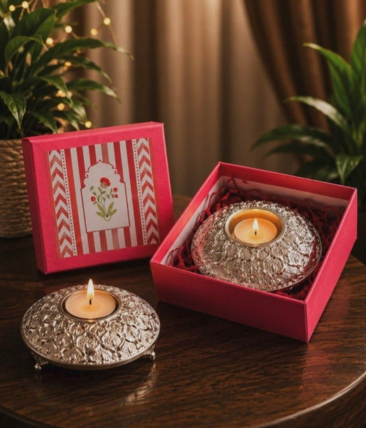 Tea Light Candle Holder – Elegant Diwali Gift & Home Decor