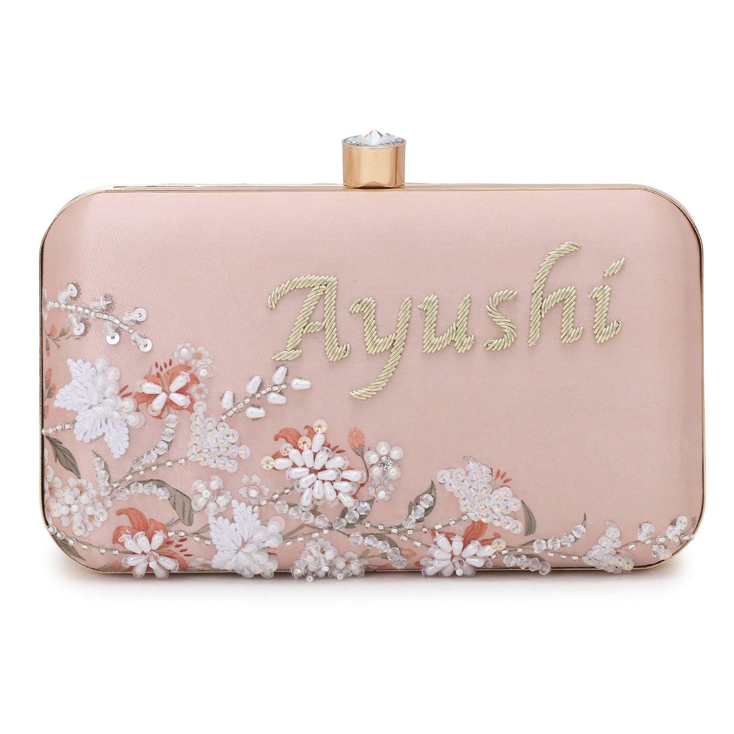 Customised Embroidery Name Highlight Party Clutch