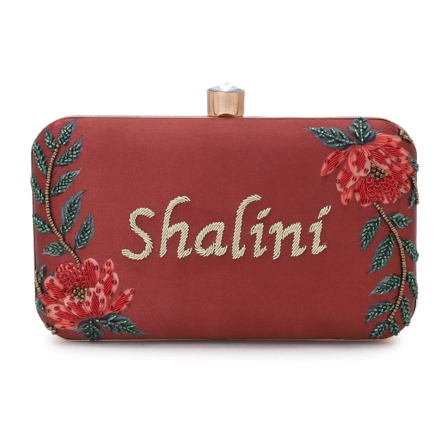 Customised Embroidery Name Highlight Party Clutch
