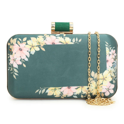 Customised Green Name Highlight Party Clutch