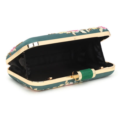 Customised Green Name Highlight Party Clutch