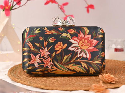 Printed Embroidery Party Clutch Bag for Women