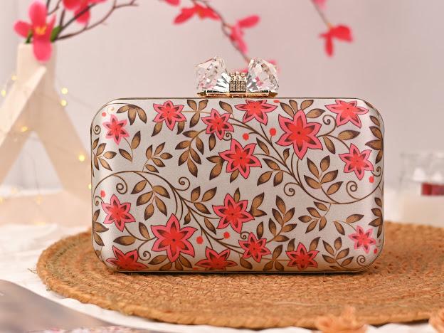 Printed Embroidery Party Clutch Bag for Women