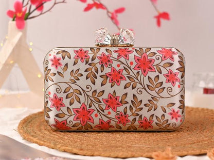Printed Embroidery Party Clutch Bag for Women