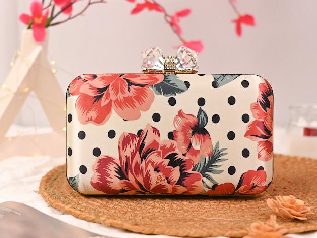 Printed Embroidery Party Clutch Bag for Women