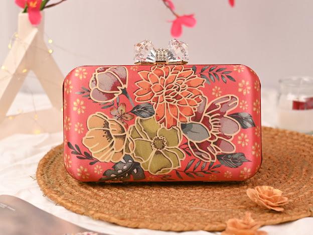 Printed Embroidery Party Clutch Bag for Women