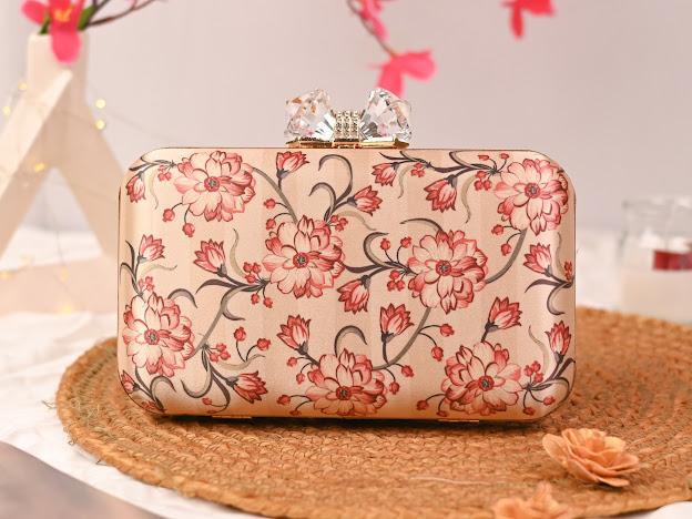 Printed Embroidery Party Clutch Bag for Women