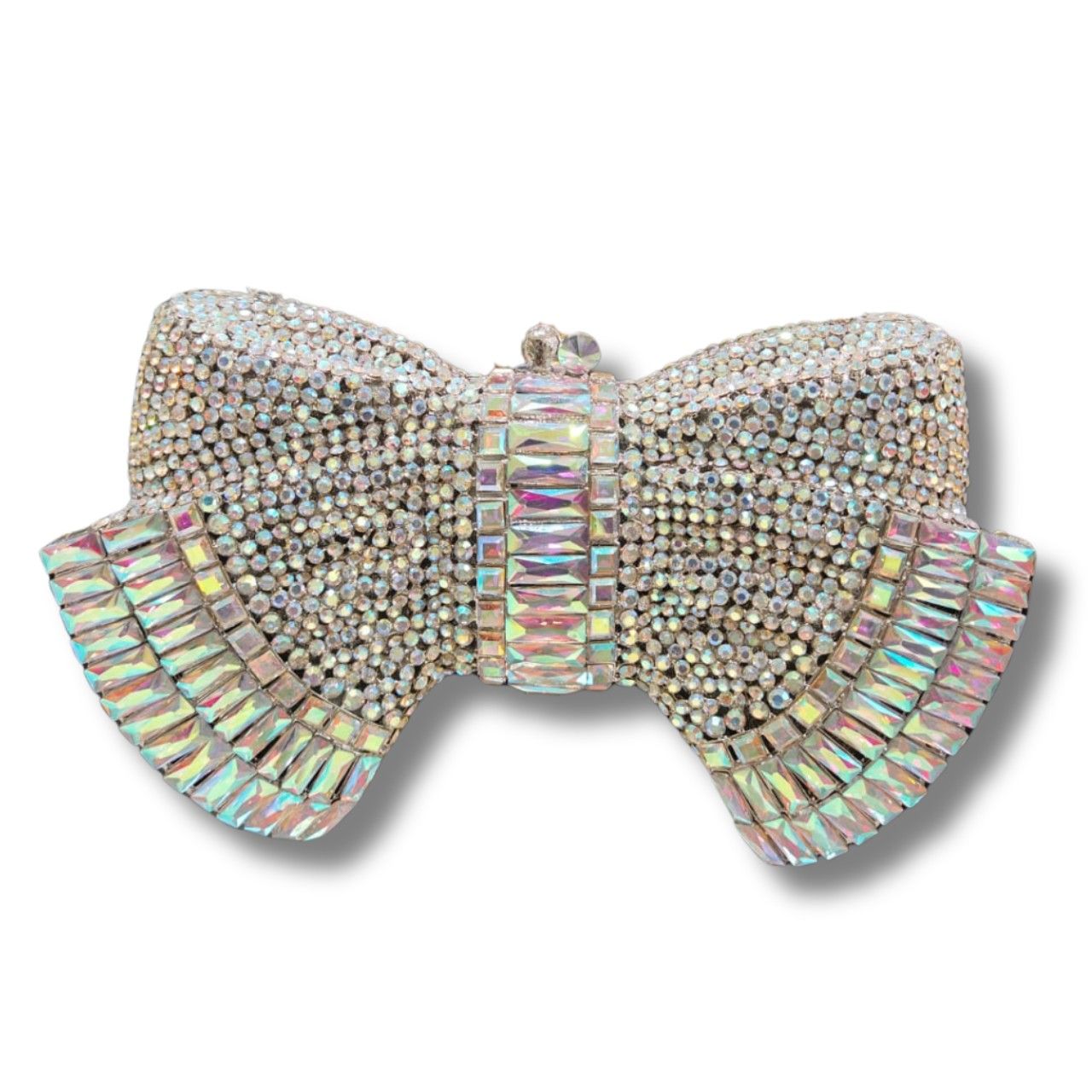 Holo Bow Crystal Rhinestone Party Clutch Bag