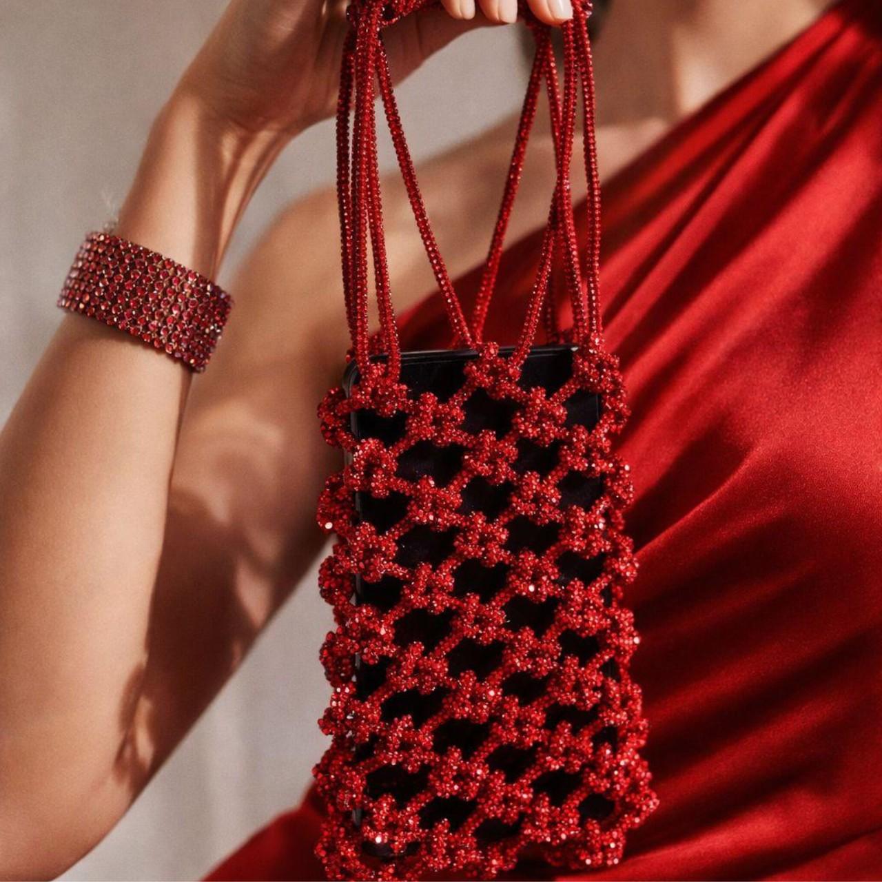 Knotted Macrame Party Mobile Carry Bag