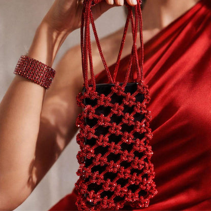 Knotted Macrame Party Mobile Carry Bag