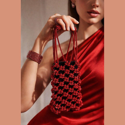 Knotted Macrame Party Mobile Carry Bag
