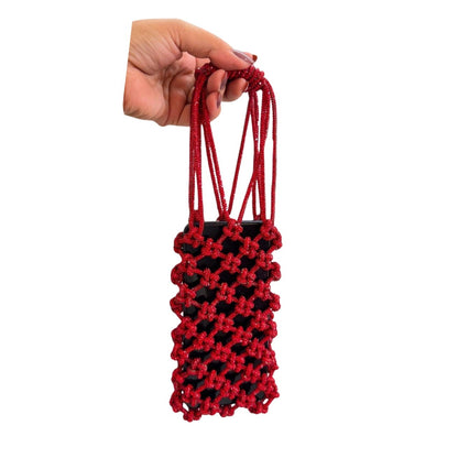 Knotted Macrame Party Mobile Carry Bag