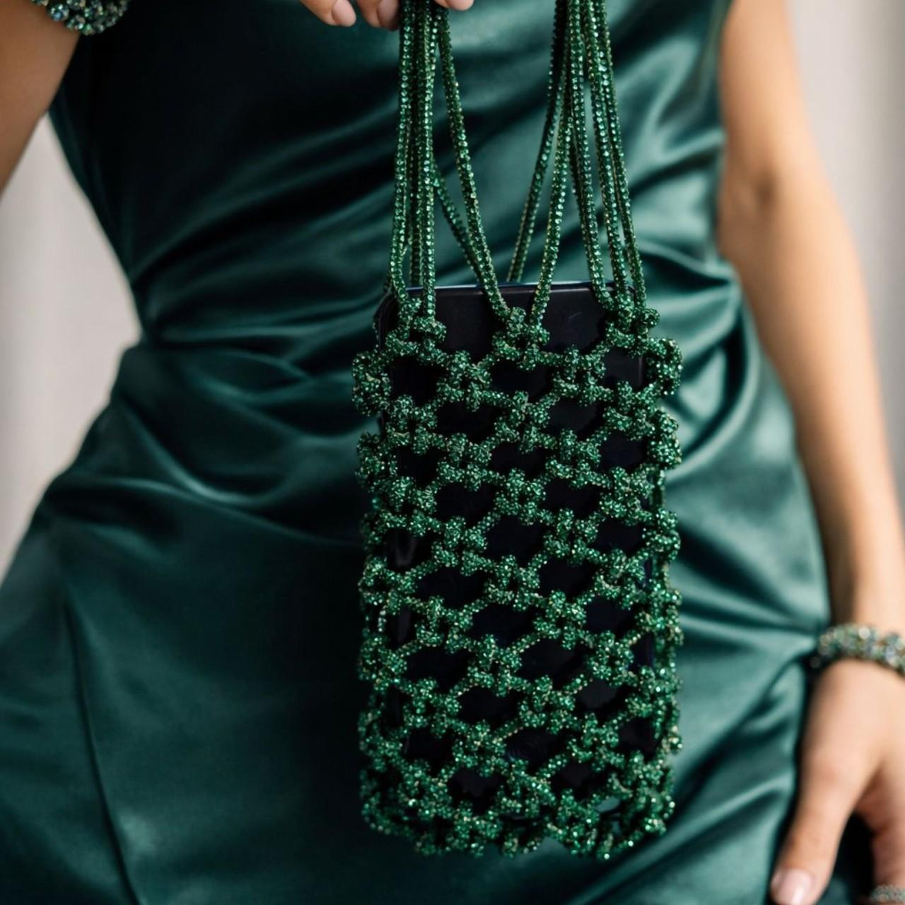 Knotted Macrame Party Mobile Carry Bag