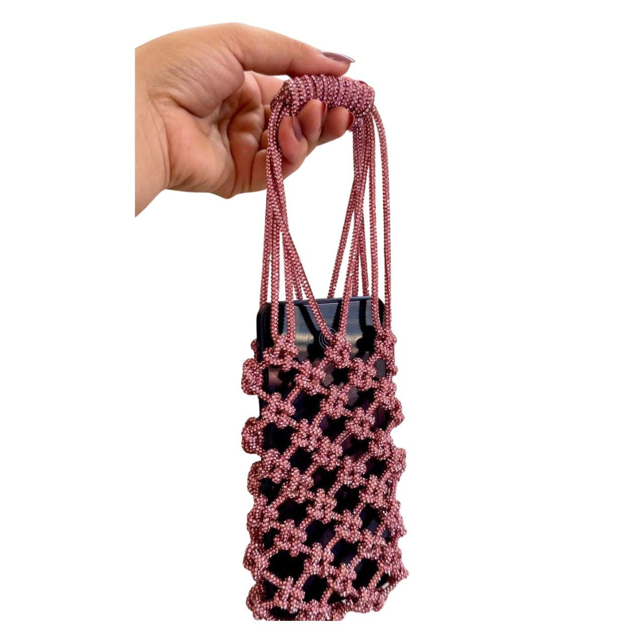 Knotted Macrame Party Mobile Carry Bag