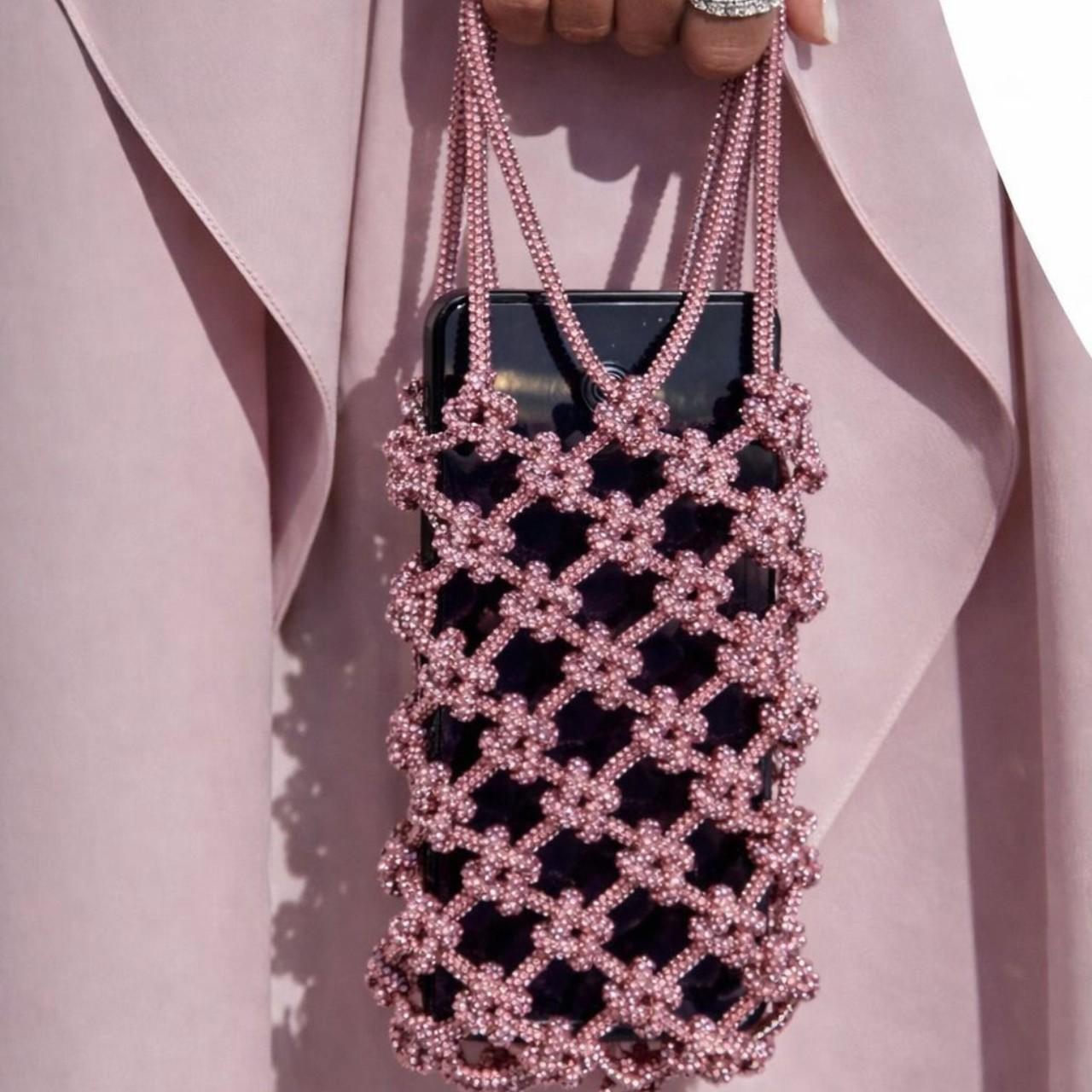Knotted Macrame Party Mobile Carry Bag