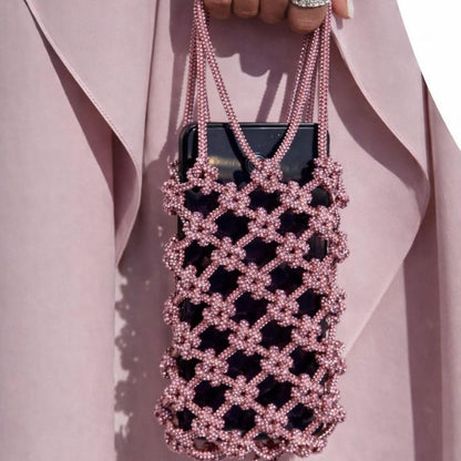 Knotted Macrame Party Mobile Carry Bag