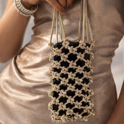Knotted Macrame Party Mobile Carry Bag