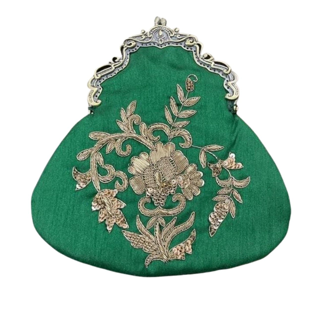 Handcrafted Vintage Floral Embroidered Clutch