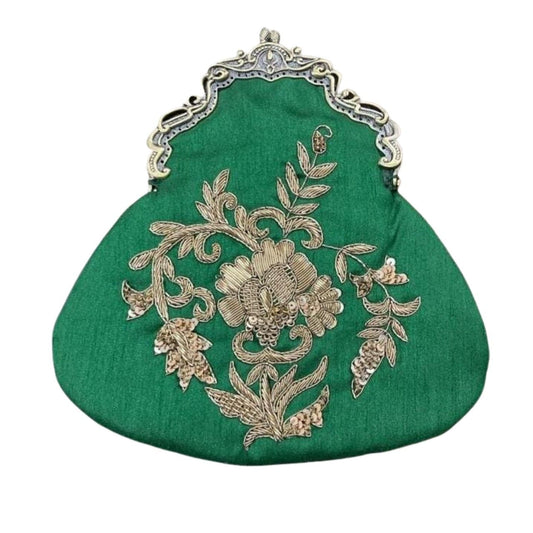 Handcrafted Vintage Floral Embroidered Clutch