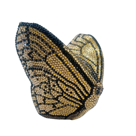 Butterfly Golden Crystal Rhinestone Party Clutch Bag